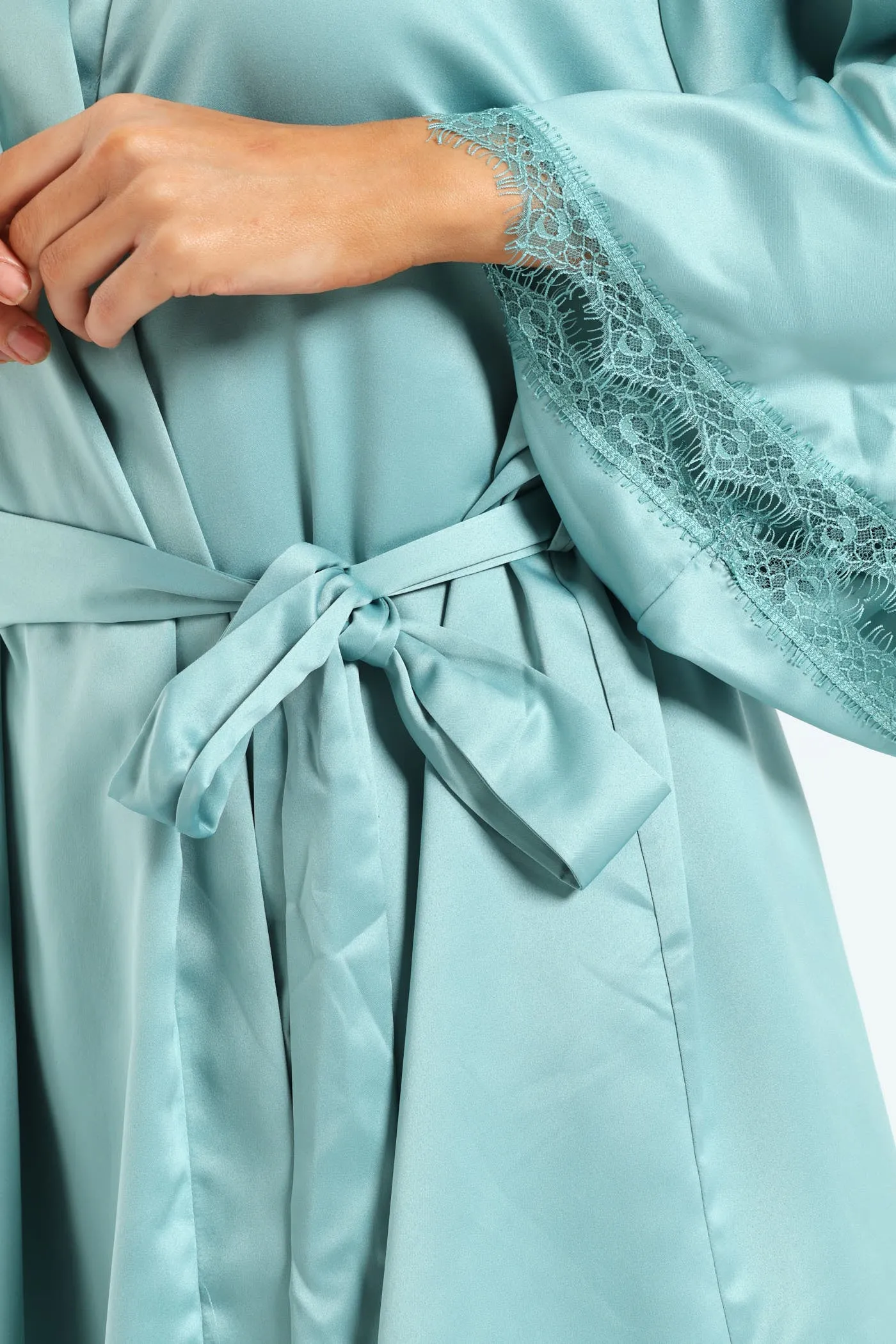 Satin Lace Trim Gown sold by Edgars product image thumbnail 4