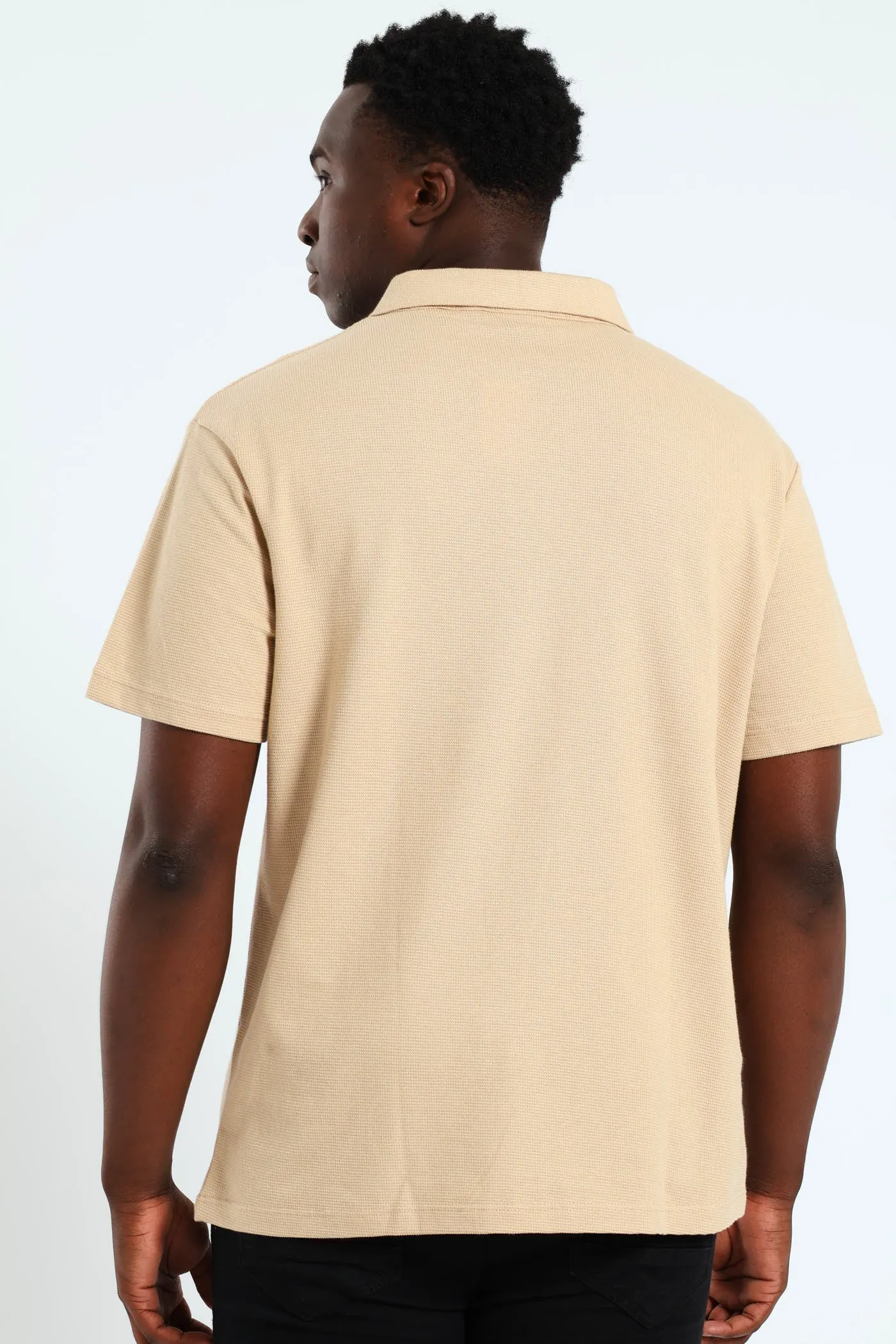 Stitch Waffle Zip Golfer - Stone sold by Edgars product image thumbnail 3