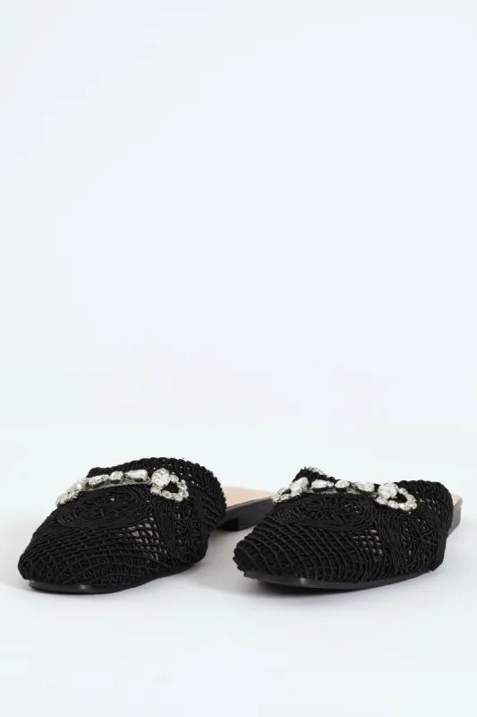 Crochet Push In With Trim - Black sold by Edgars