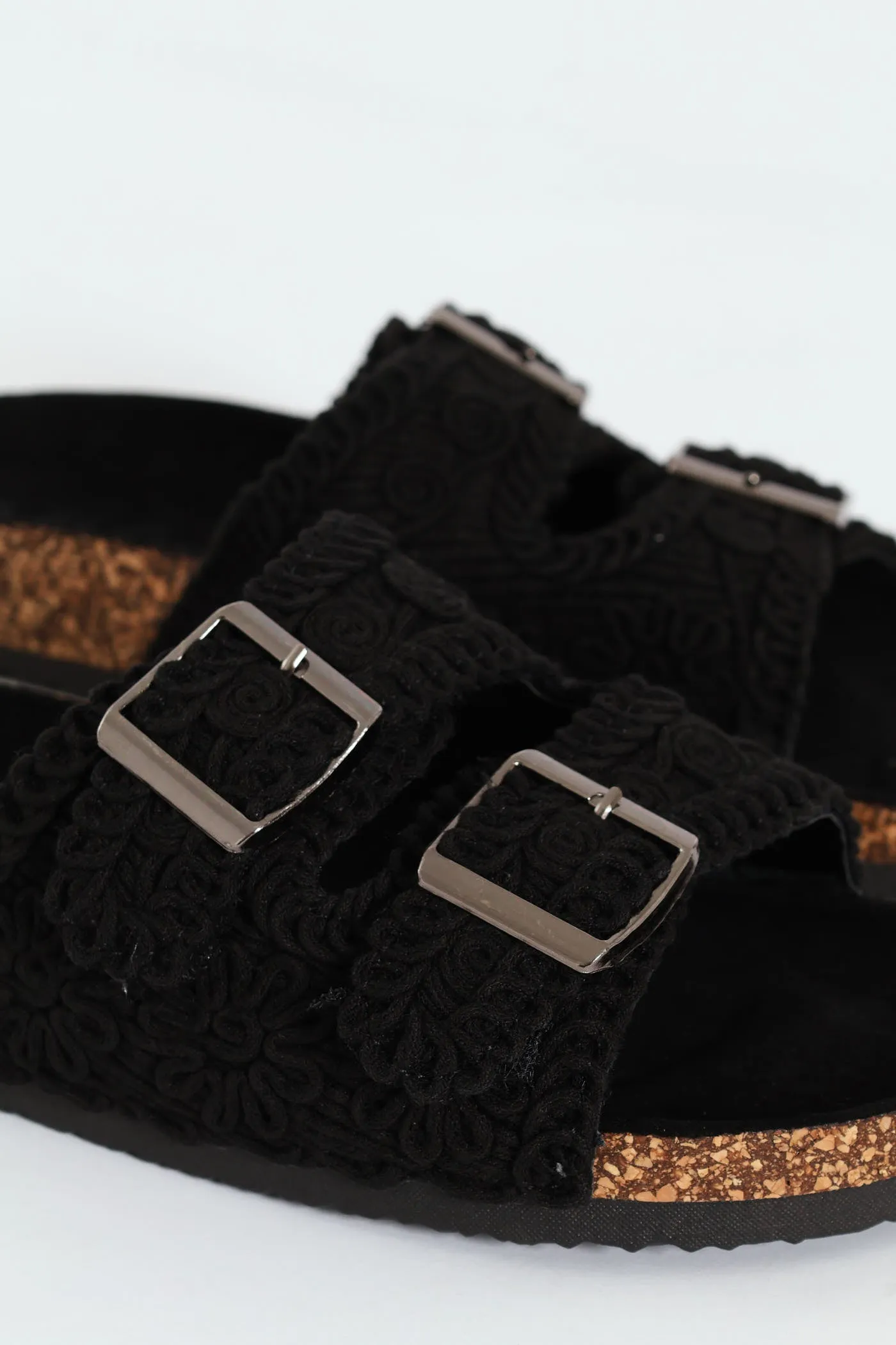 Crochet Style Cork Birkie Sandal - Black sold by Edgars product image thumbnail 2