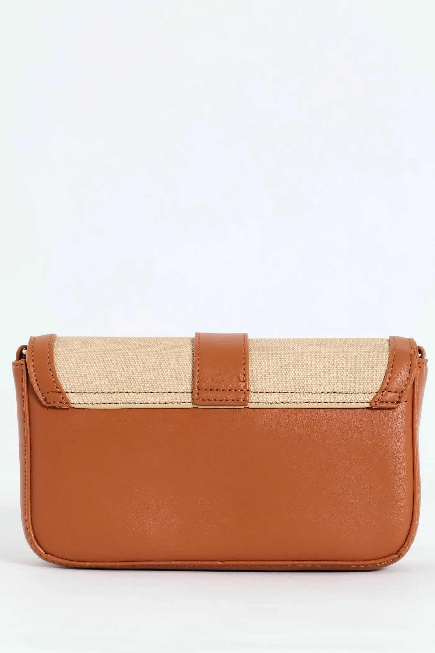 Front Tab Canvas Satchel Bag - Tan sold by Edgars product image thumbnail 2