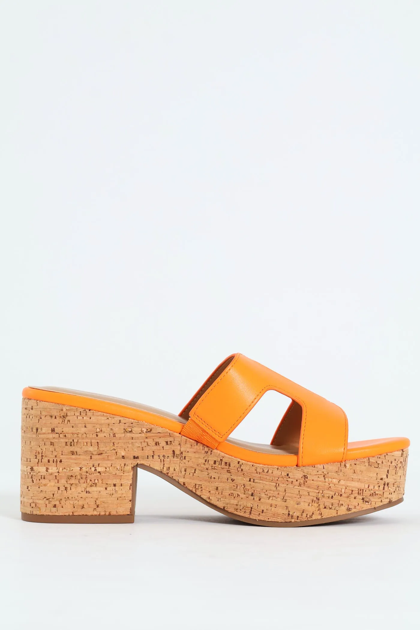 Halerria Push In Cork Mid Heel - Orange sold by Edgars product image thumbnail 3
