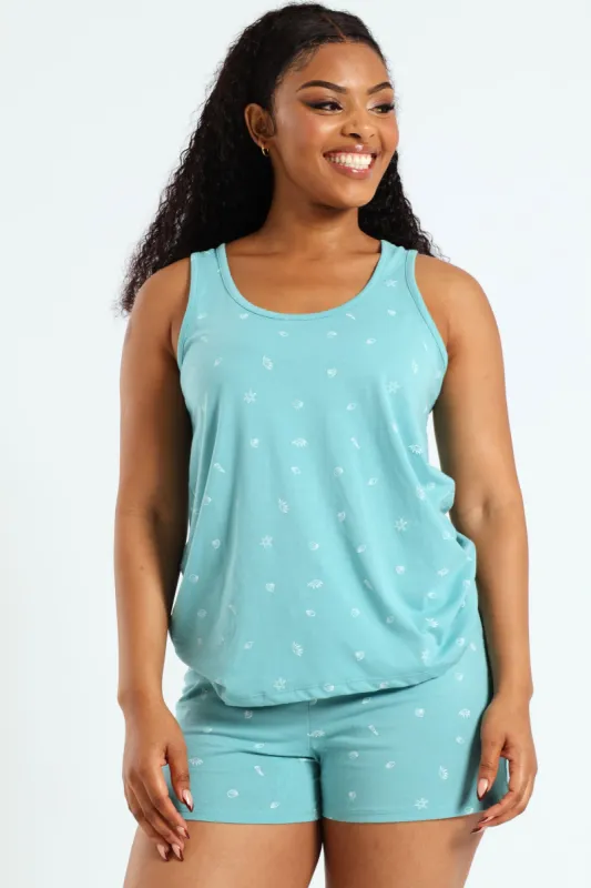Tank & Short Sleep Set - Aqua sold by Edgars