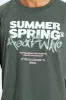 Heat Wave Front Print Tee - Dark Green sold by Edgars