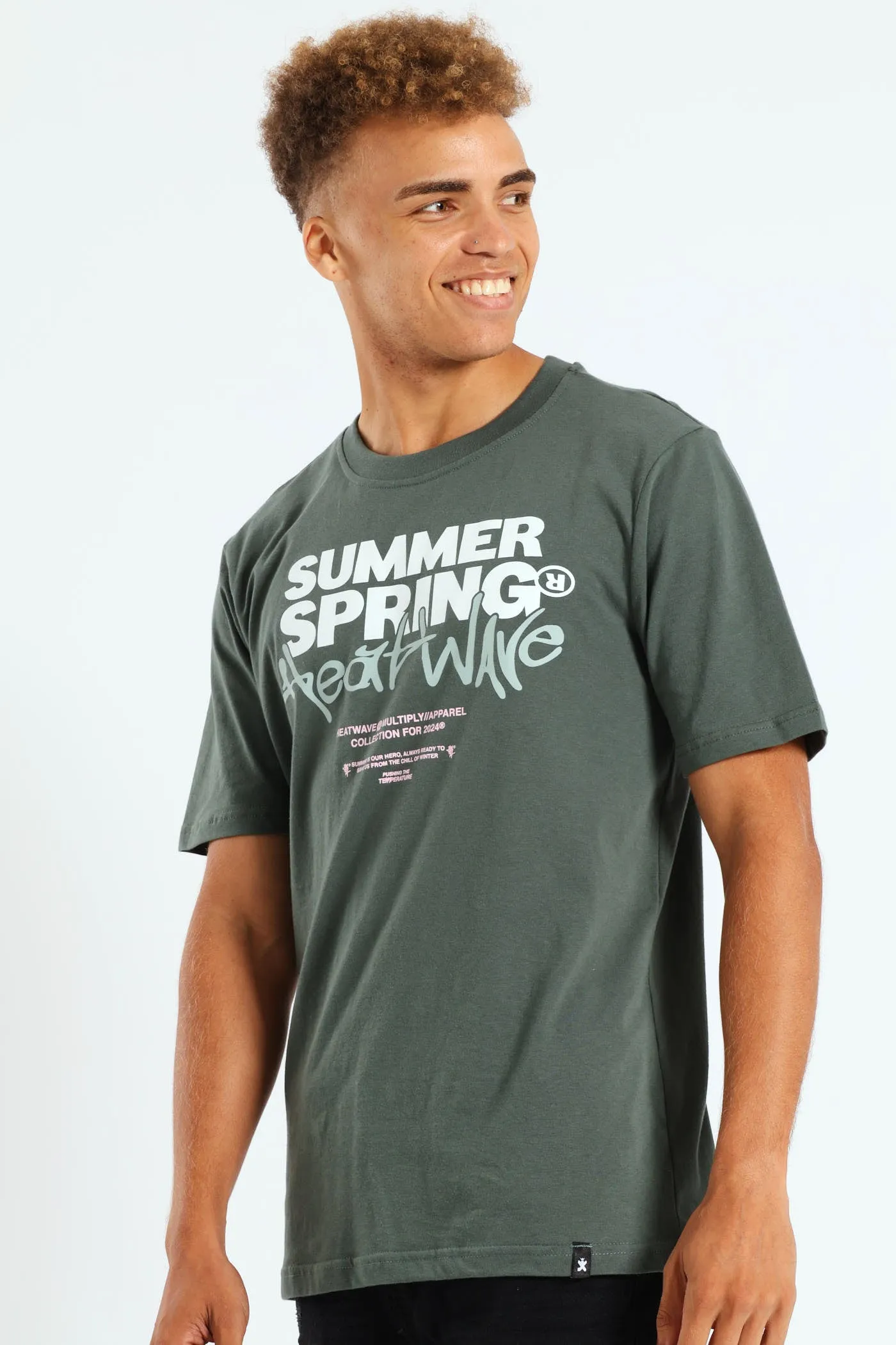 Heat Wave Front Print Tee - Dark Green sold by Edgars product image thumbnail 3