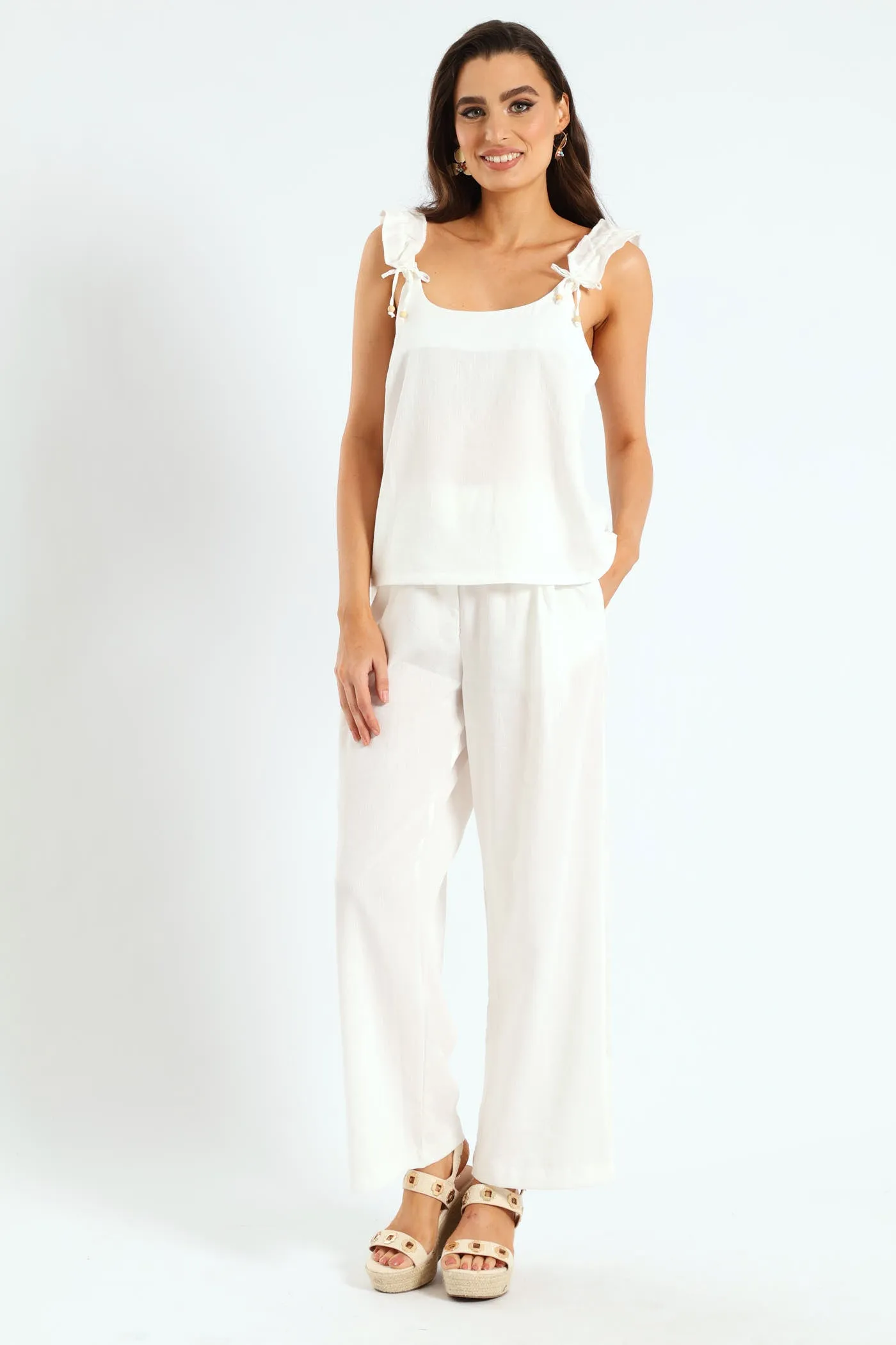 Frill Strap Cami Top - Off White sold by Edgars product image thumbnail 2