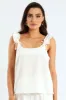 Frill Strap Cami Top - Off White sold by Edgars