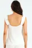 Frill Strap Cami Top - Off White sold by Edgars