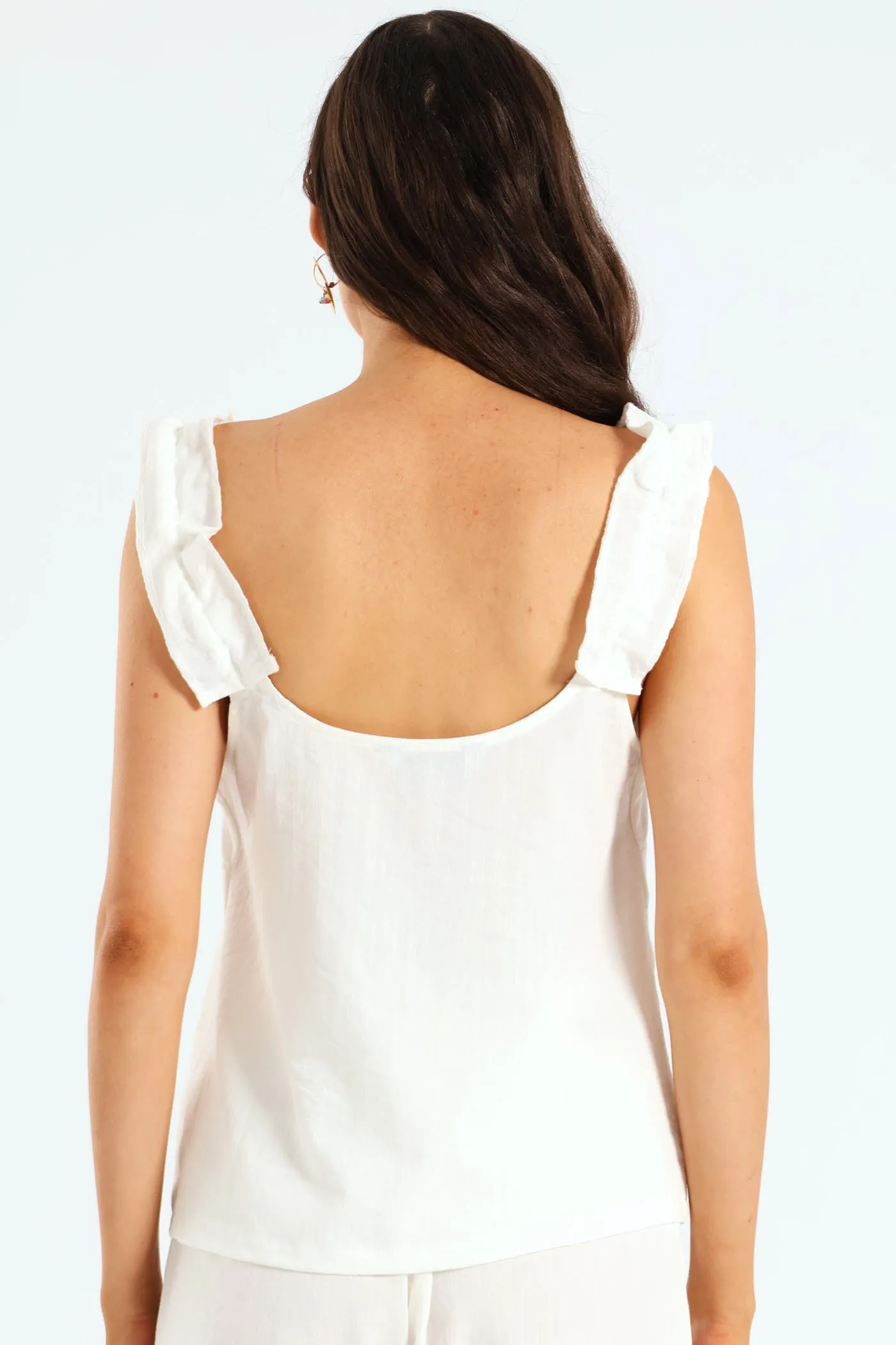 Frill Strap Cami Top - Off White sold by Edgars product image thumbnail 4