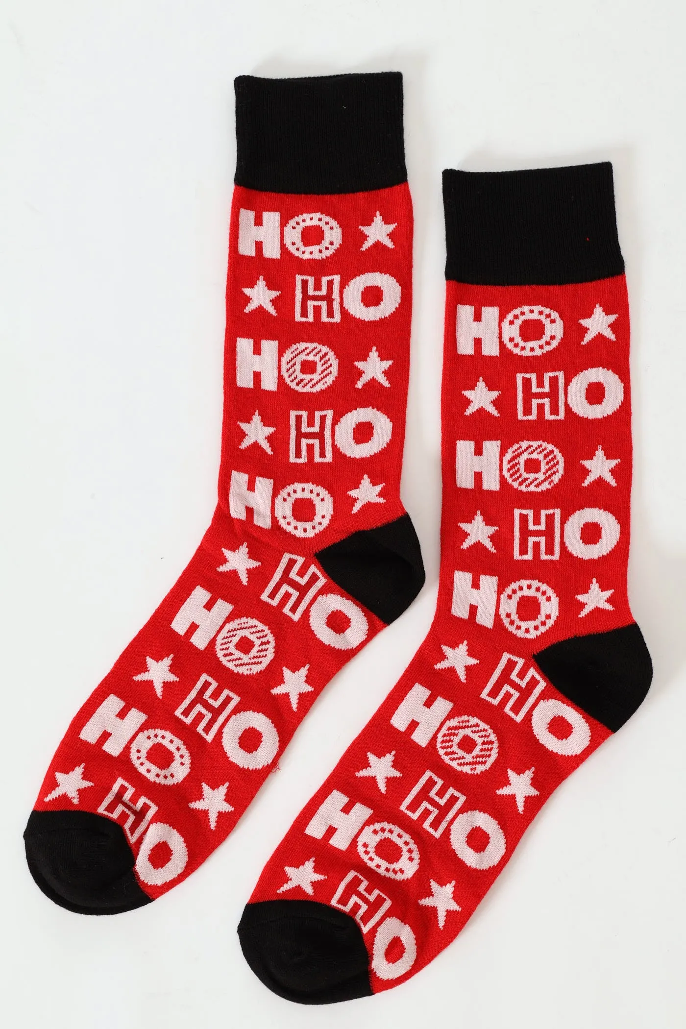 Ho Ho Ho Christmas Socks - Red sold by Edgars