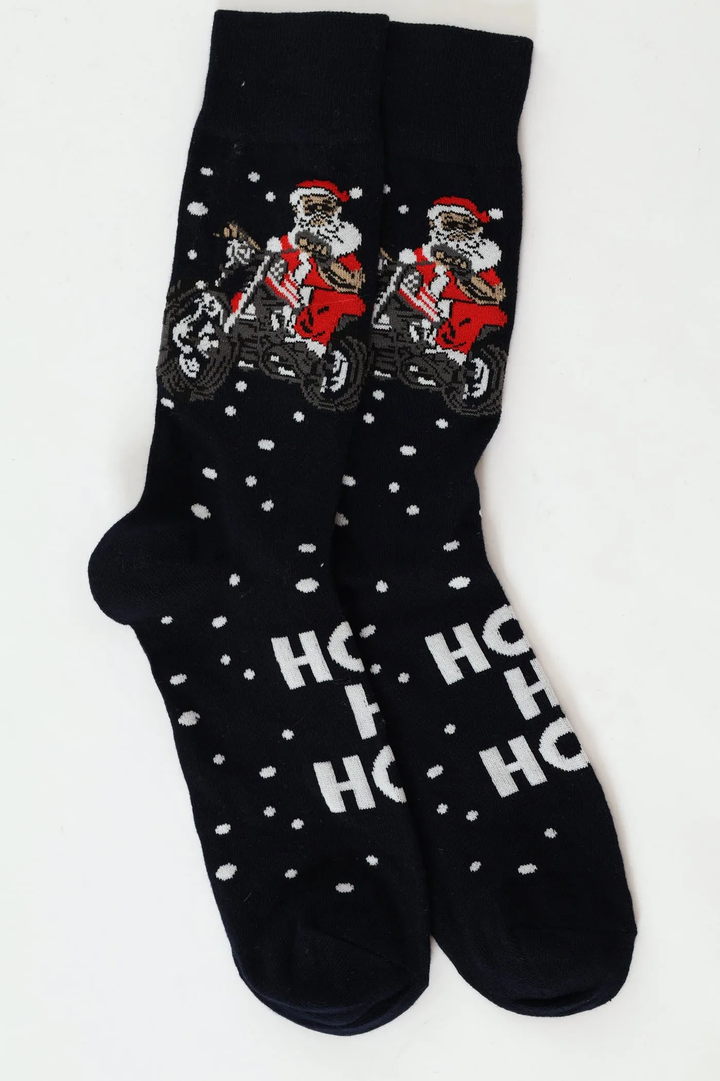 Ho Ho Ho Xmas Socks - Navy sold by Edgars