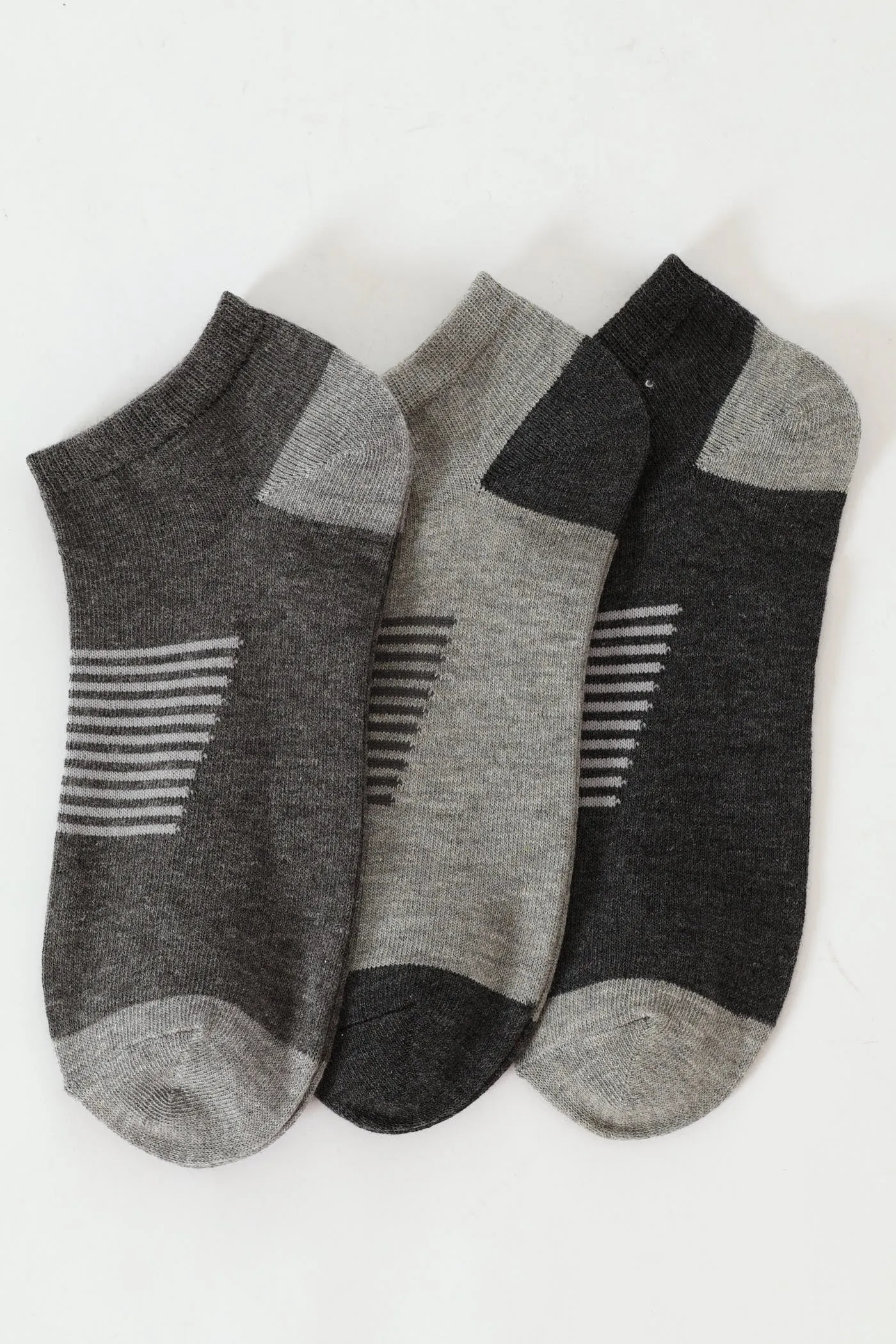 3 Pack Design Lowcut Socks - Grey sold by Edgars