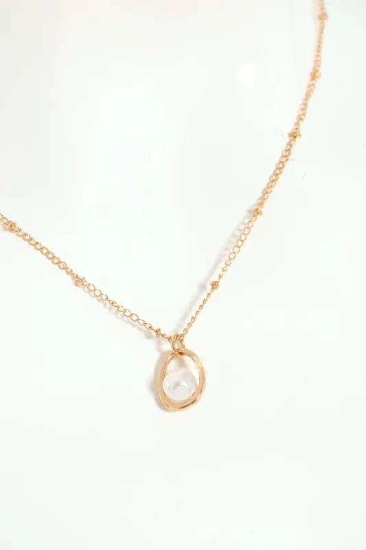 2 Pack Pearl Bead Pendant Necklace & Earring Set - Gold sold by Edgars