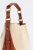 Canvas Colourblock Top Handle Bucket Bag - Tan sold by Edgars