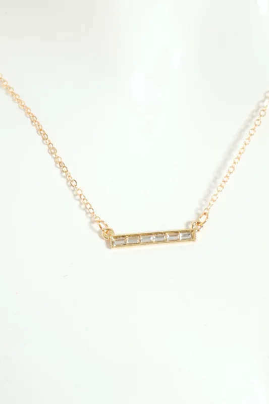 Diamante Bar Necklace - Gold sold by Edgars