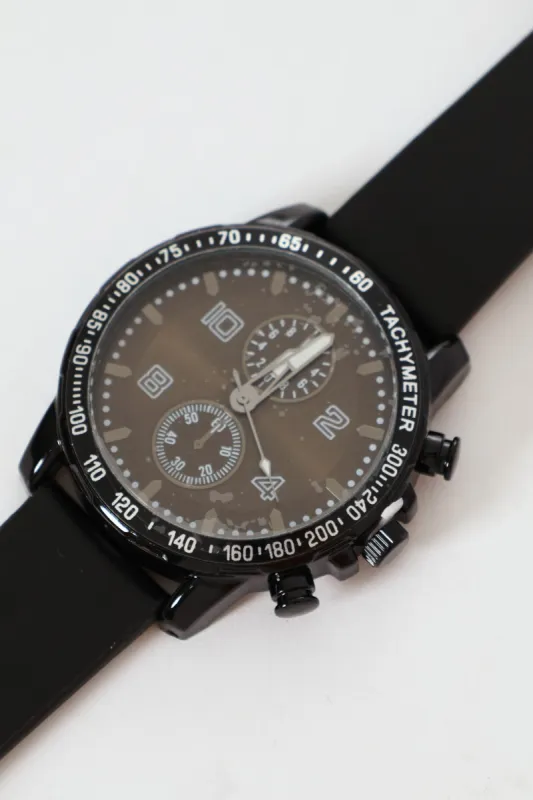 Pu Strap Watch - Black sold by Edgars 