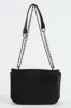 Gunmetal Front Clasp Satchel Bag - Black sold by Edgars