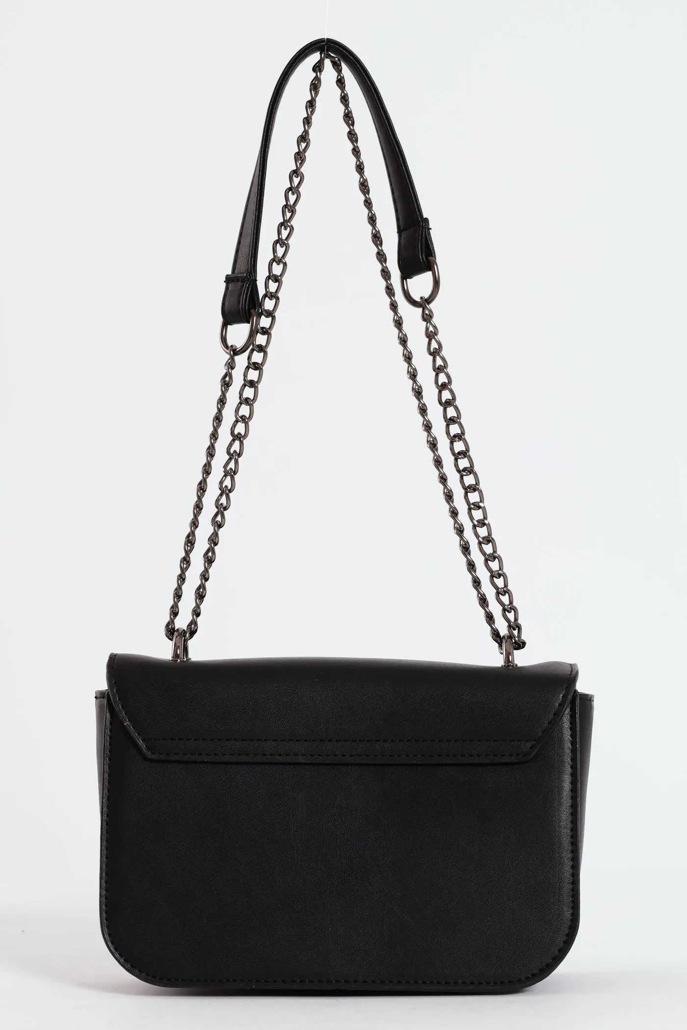 Gunmetal Front Clasp Satchel Bag - Black sold by Edgars product image thumbnail 3