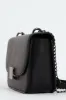 Gunmetal Front Clasp Satchel Bag - Black sold by Edgars