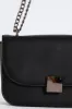 Gunmetal Front Clasp Satchel Bag - Black sold by Edgars