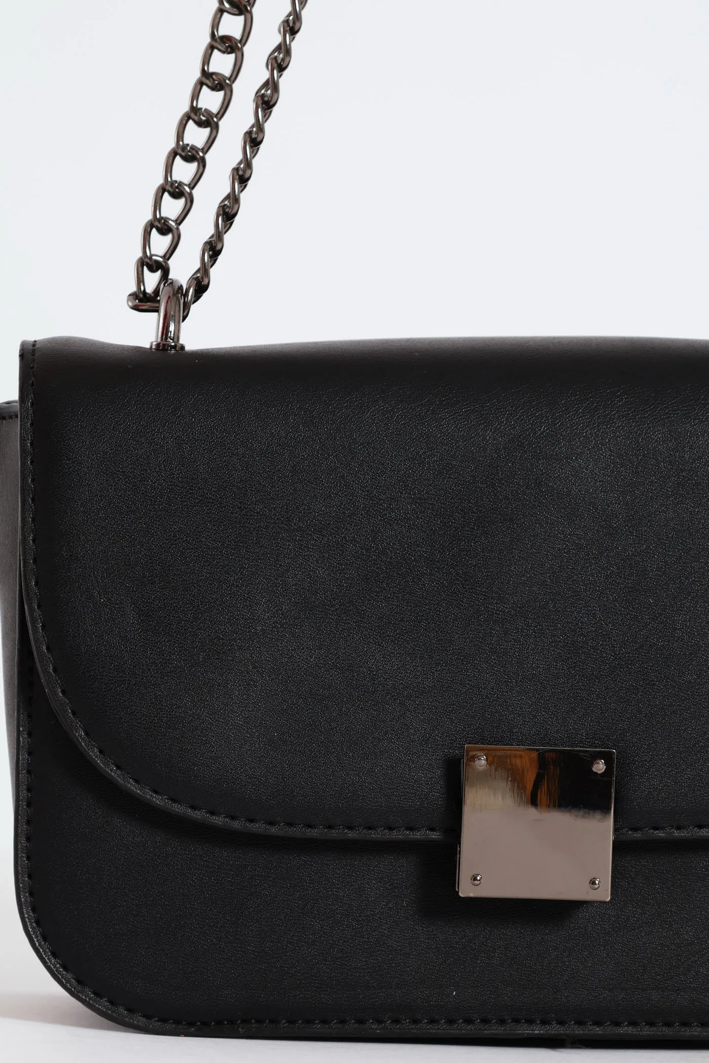 Gunmetal Front Clasp Satchel Bag - Black sold by Edgars product image thumbnail 5