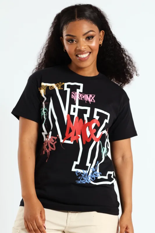 New York Graphic Oversized Tee - Black sold by Edgars 