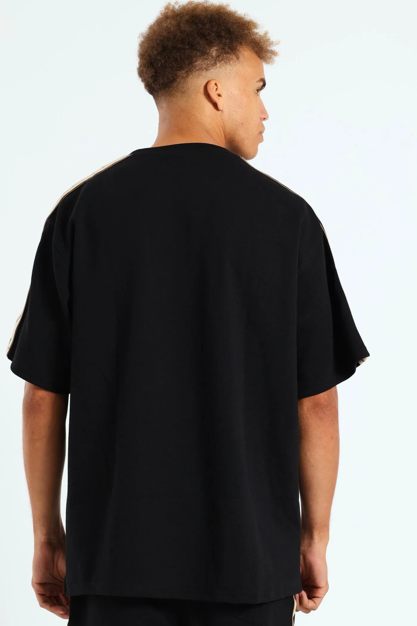 Pique Side Stripe Tee - Black sold by Edgars product image thumbnail 3