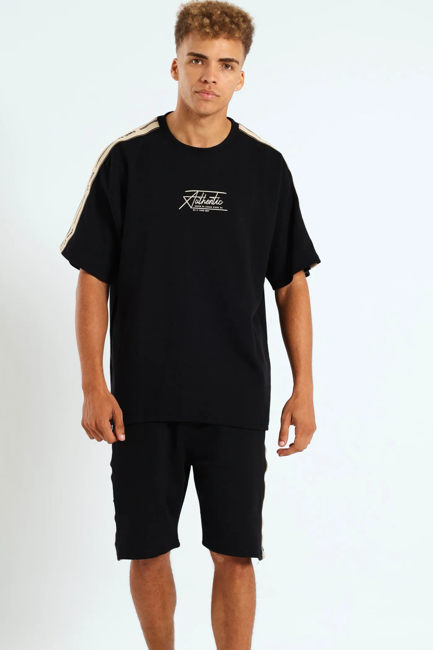 Pique Side Stripe Tee - Black sold by Edgars product image thumbnail 4