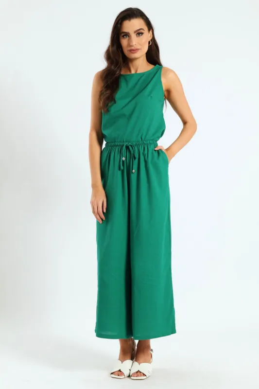 Pull On Drapey Capri Pants - Meadow Green sold by Edgars 