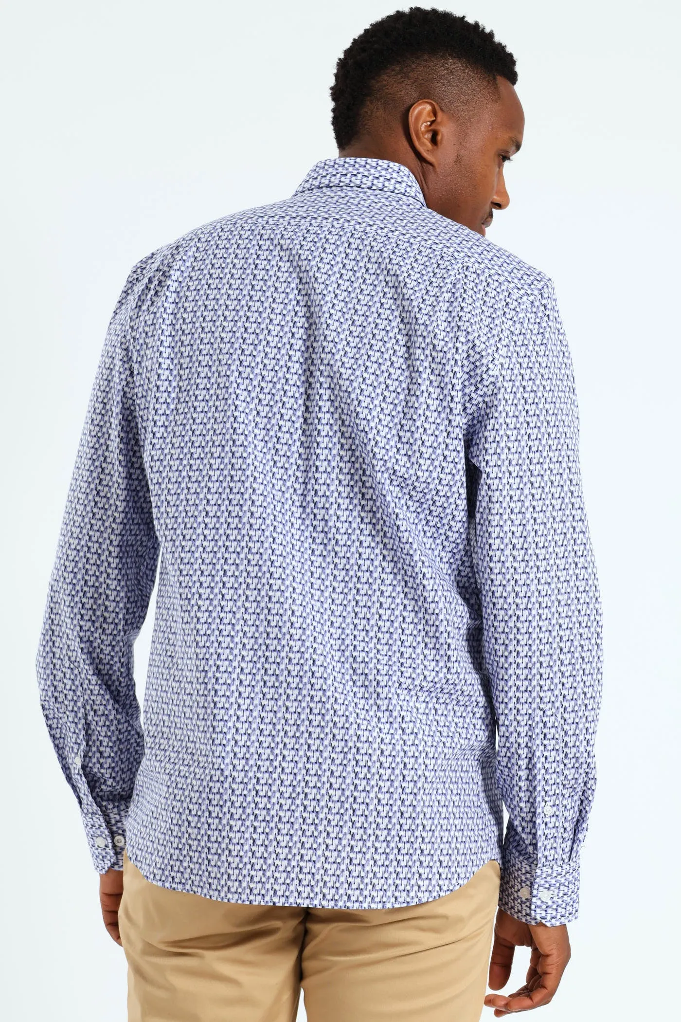Gonzo Geo Printed Long Sleeve Shirt - Navy sold by Edgars product image thumbnail 5