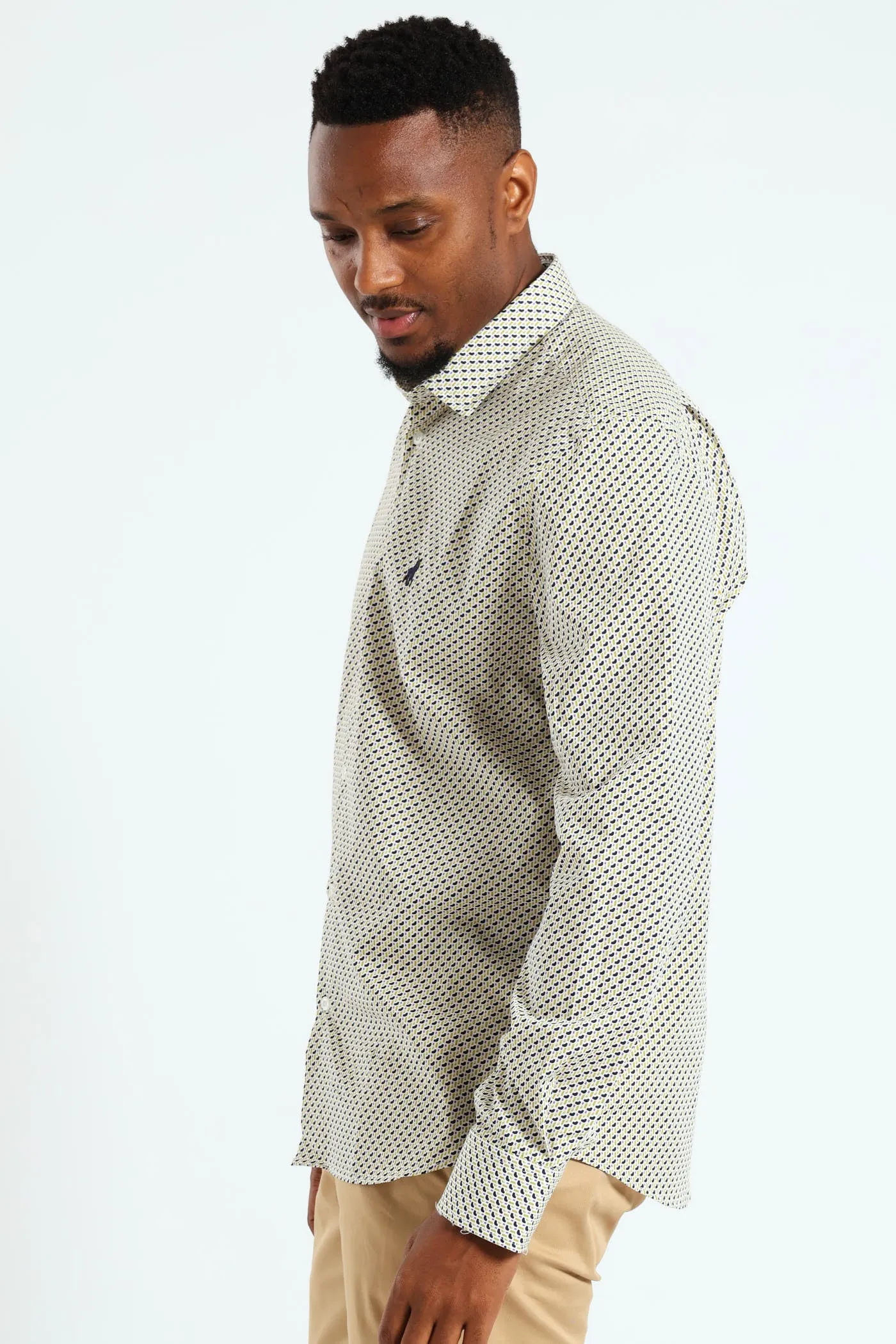 Thebe Dot Printed Long Sleeve Shirt - Blue sold by Edgars product image thumbnail 3