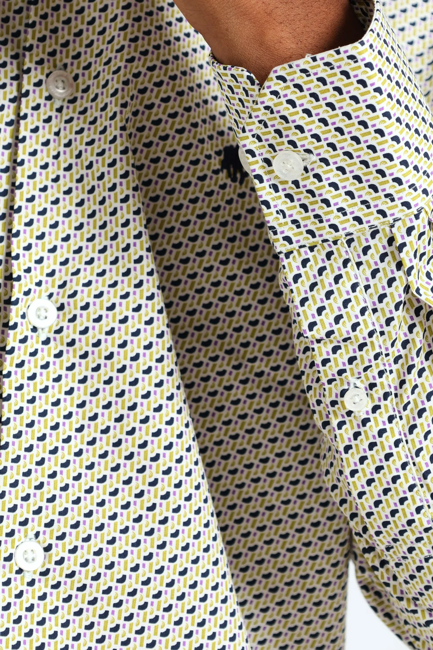 Thebe Dot Printed Long Sleeve Shirt - Blue sold by Edgars product image thumbnail 5