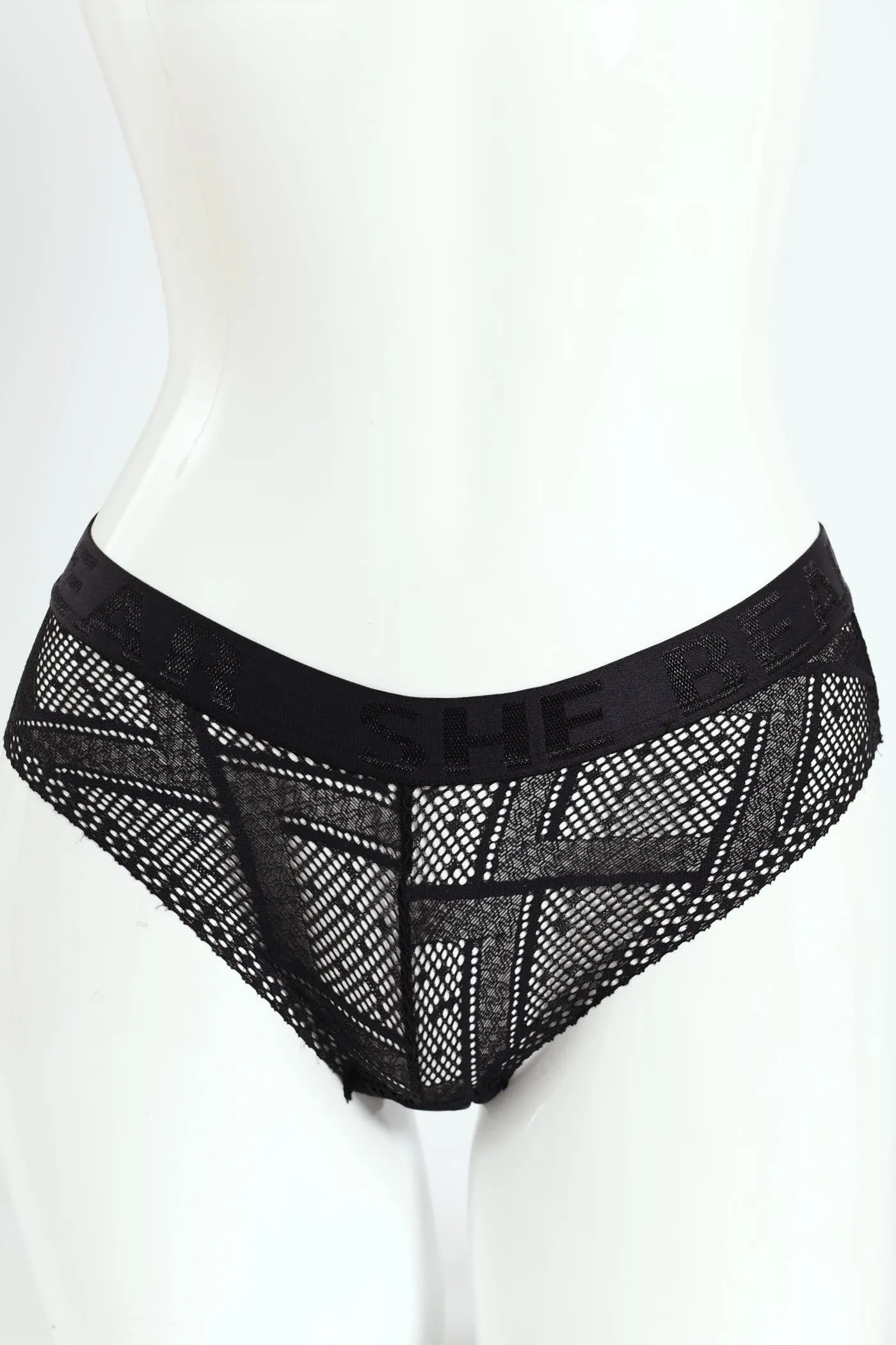 Active Lace Bikini Panties With Jaquard Elastic Band - Black sold by Edgars product image thumbnail 2