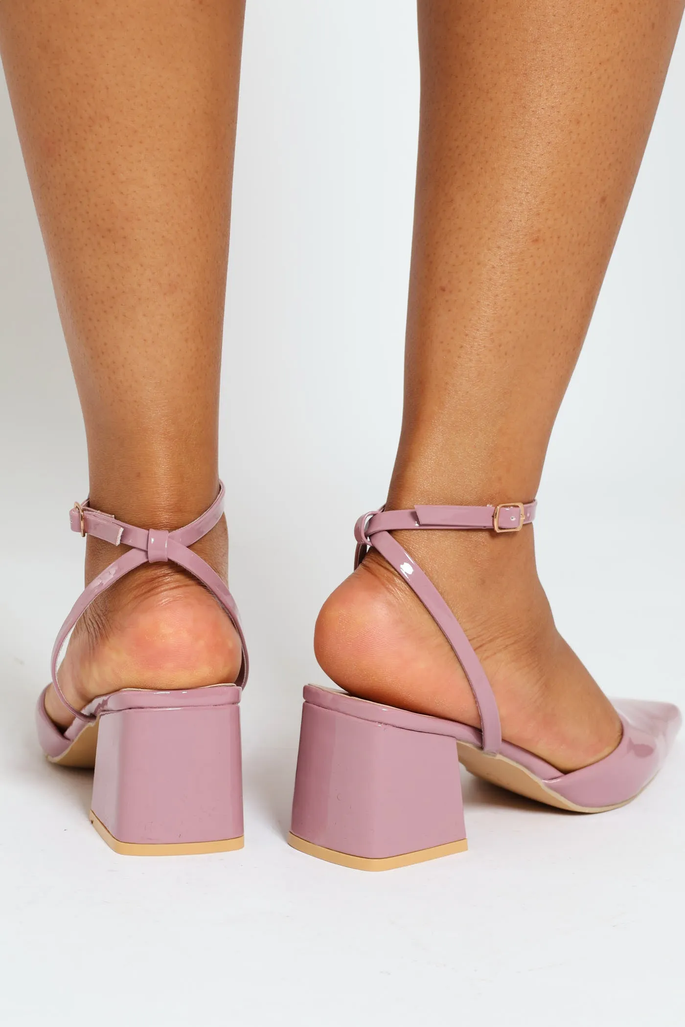 Plain Patent Pointy Block Slingback Heel - Blush sold by Edgars product image thumbnail 3