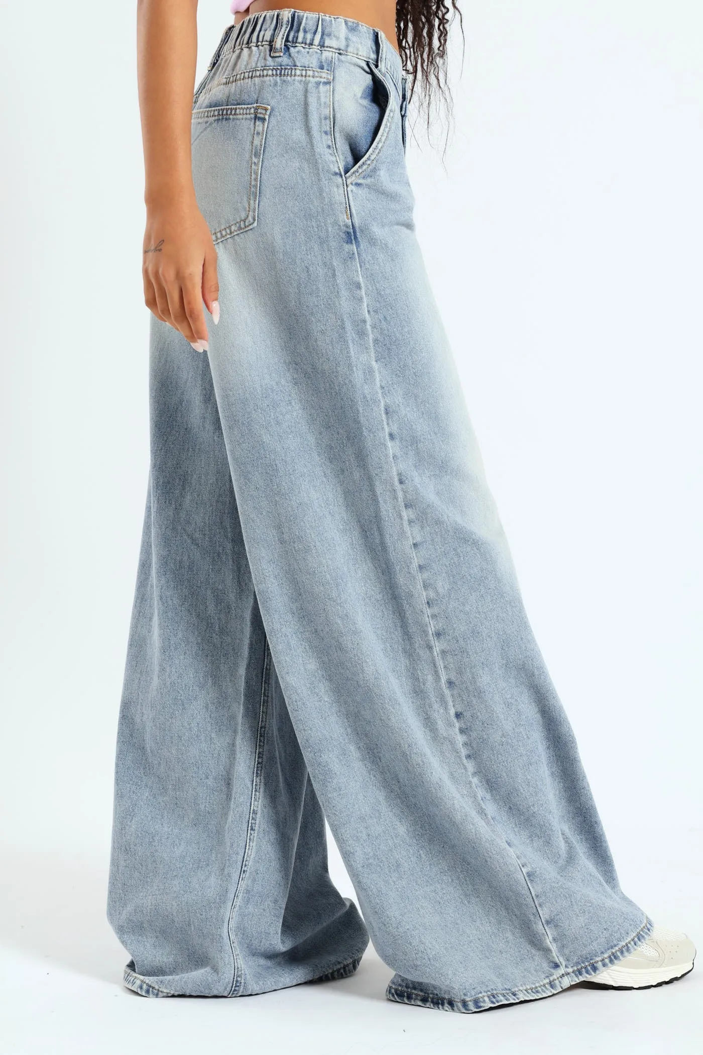 Angle Pocket Super Wide Jean - Salty Mid Wash sold by Edgars product image thumbnail 2