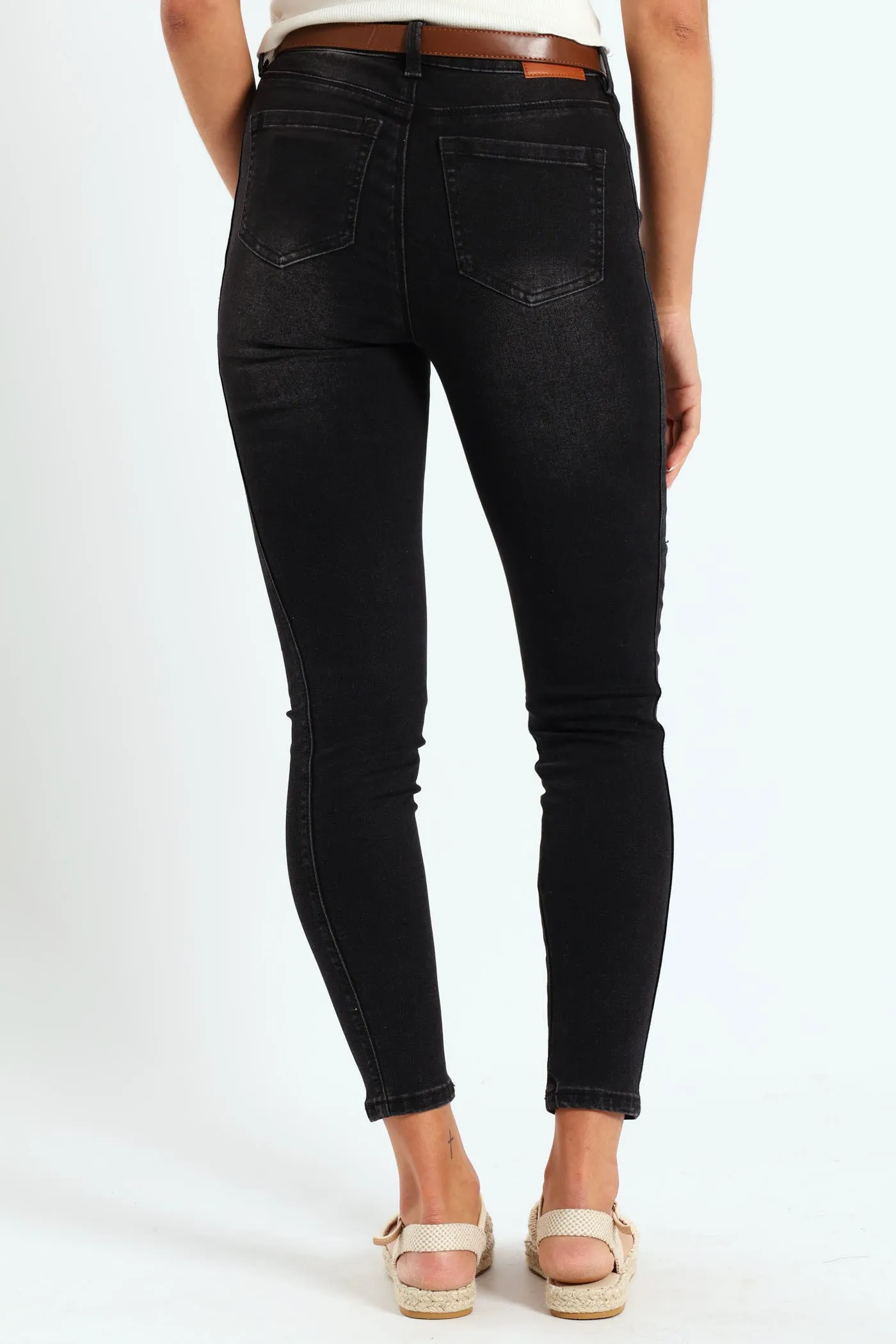 Two Seam Belted Skinny Jean - Black sold by Edgars product image thumbnail 4