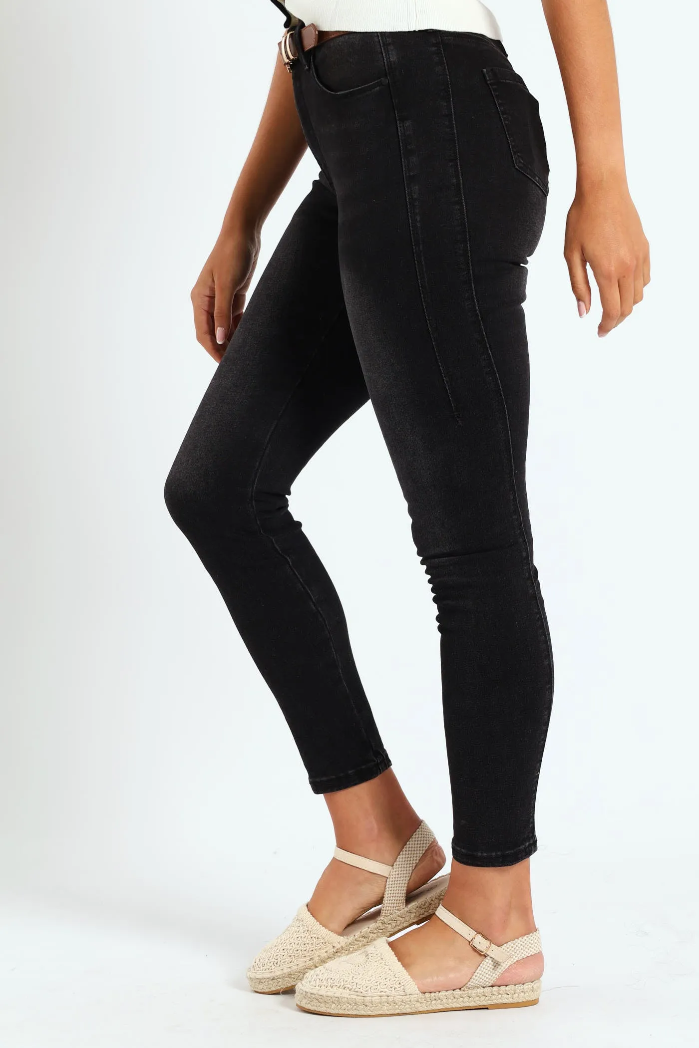 Two Seam Belted Skinny Jean - Black sold by Edgars product image thumbnail 2