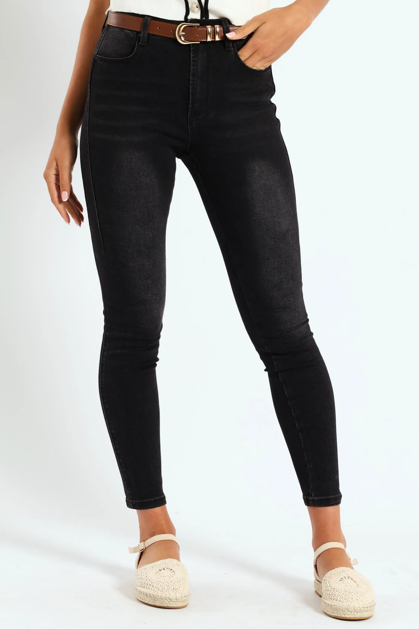 Two Seam Belted Skinny Jean - Black sold by Edgars product image thumbnail 3