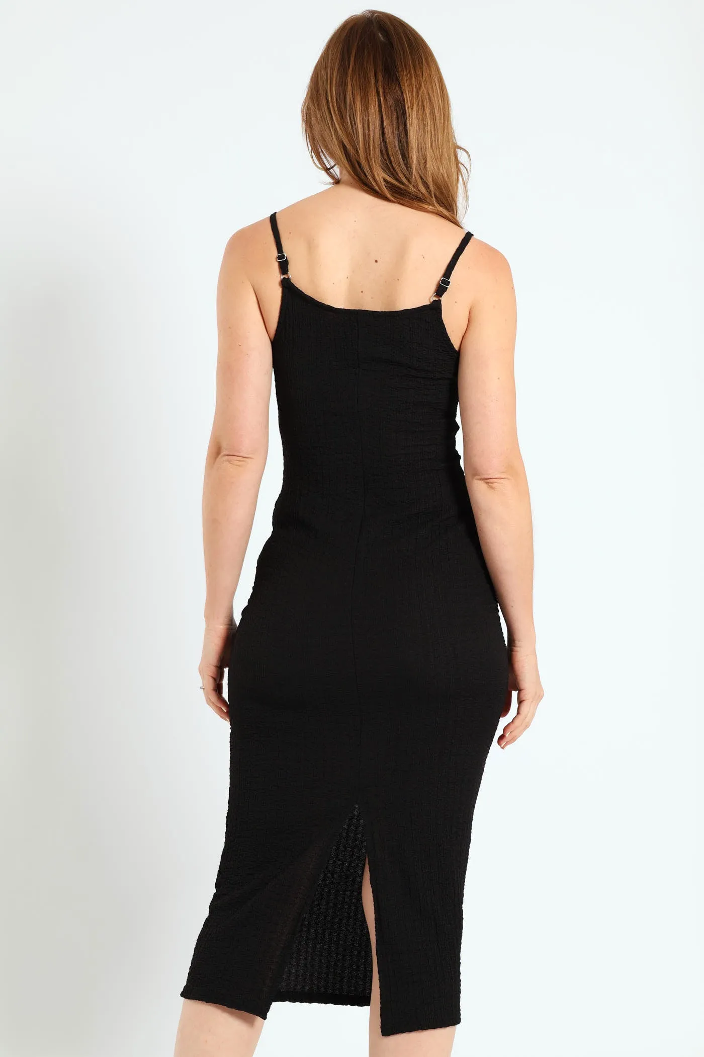 Strappy Textured Slip Midi Dress - Black sold by Edgars product image thumbnail 2