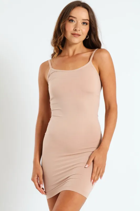 Seamless Slip Dress - Beige sold by Edgars