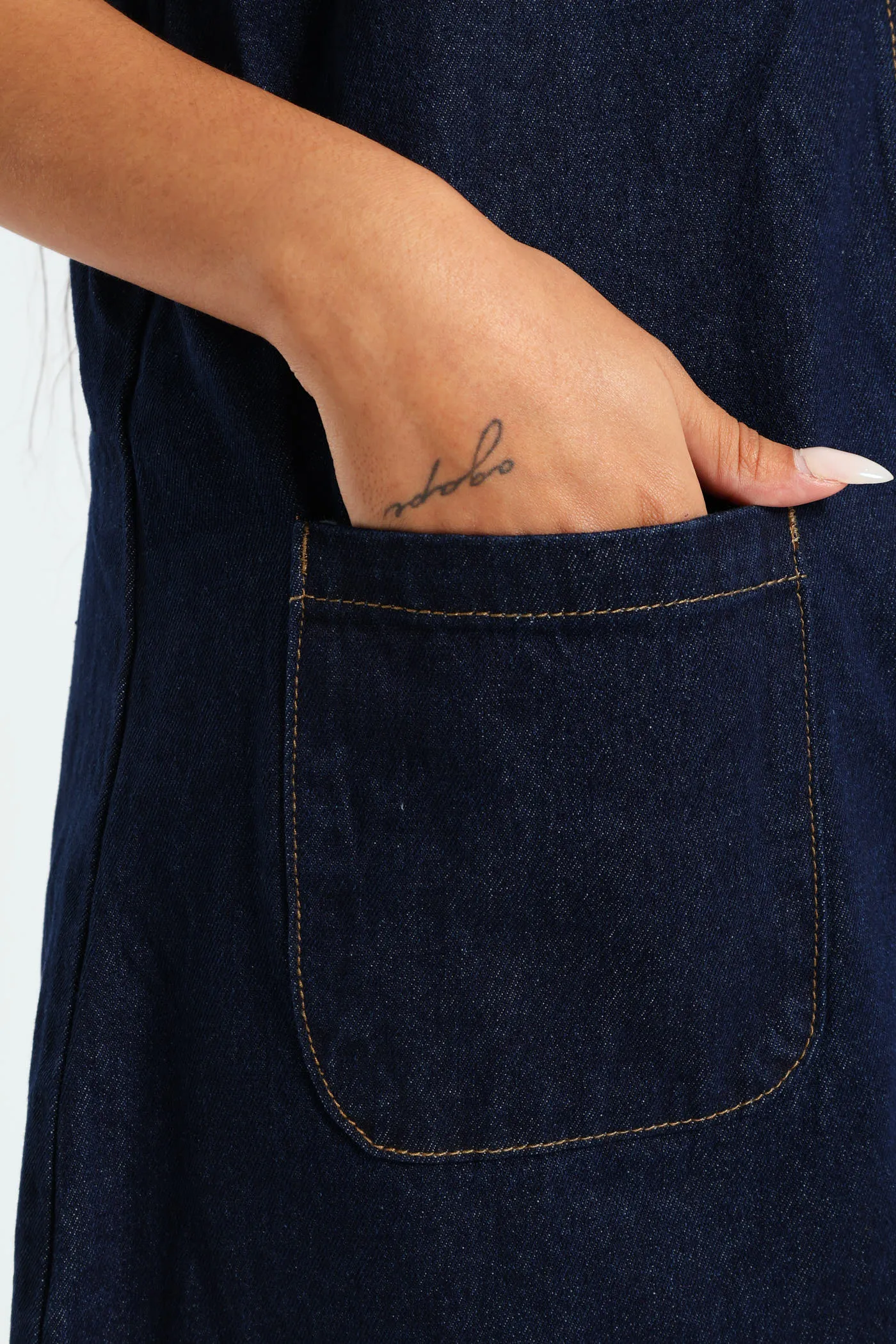 Boxy Denim Pinafore Dress - Ink sold by Edgars product image thumbnail 4