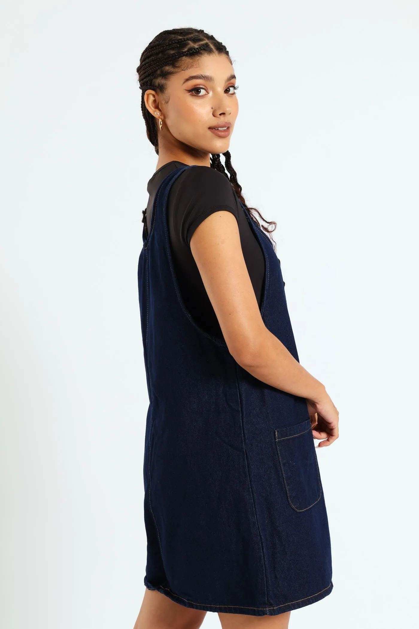 Boxy Denim Pinafore Dress - Ink sold by Edgars product image thumbnail 3