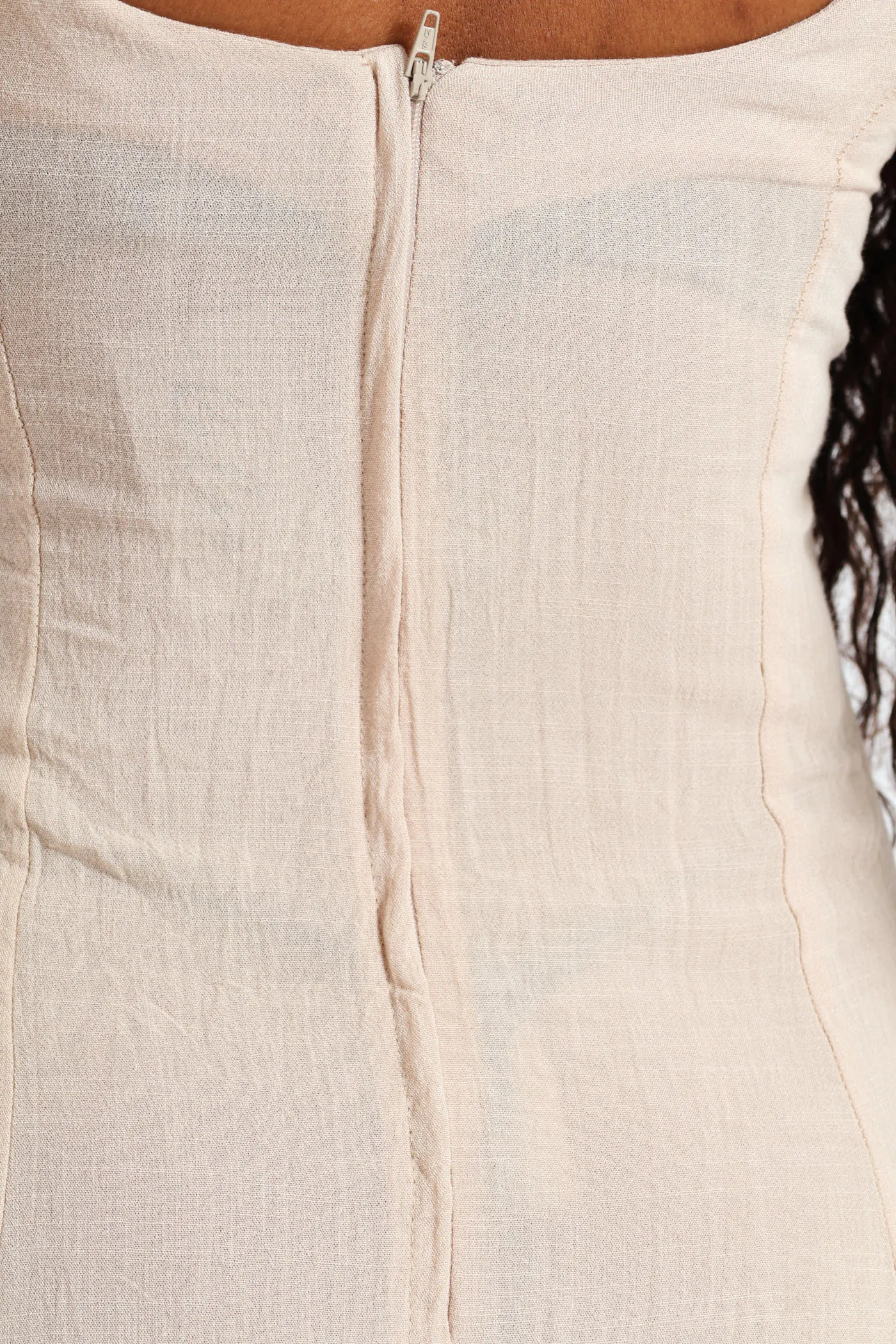 Pannelled Fit & Flare Linen Midi Dress - Stone sold by Edgars product image thumbnail 5