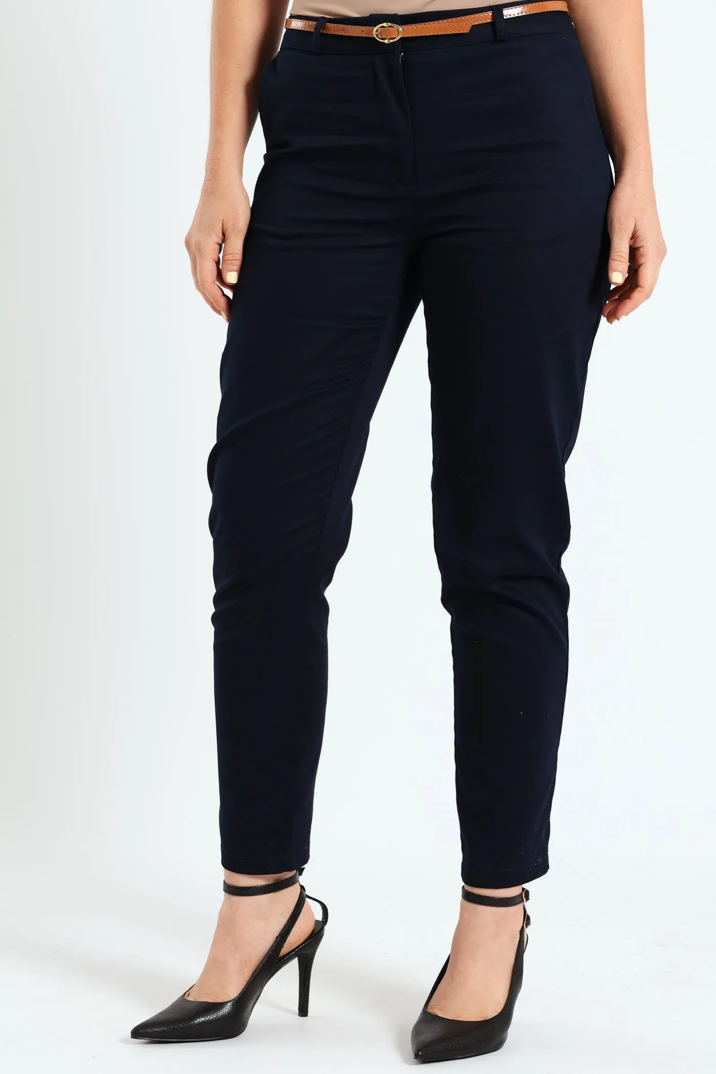 Chino Belted Pant - Navy sold by Edgars
