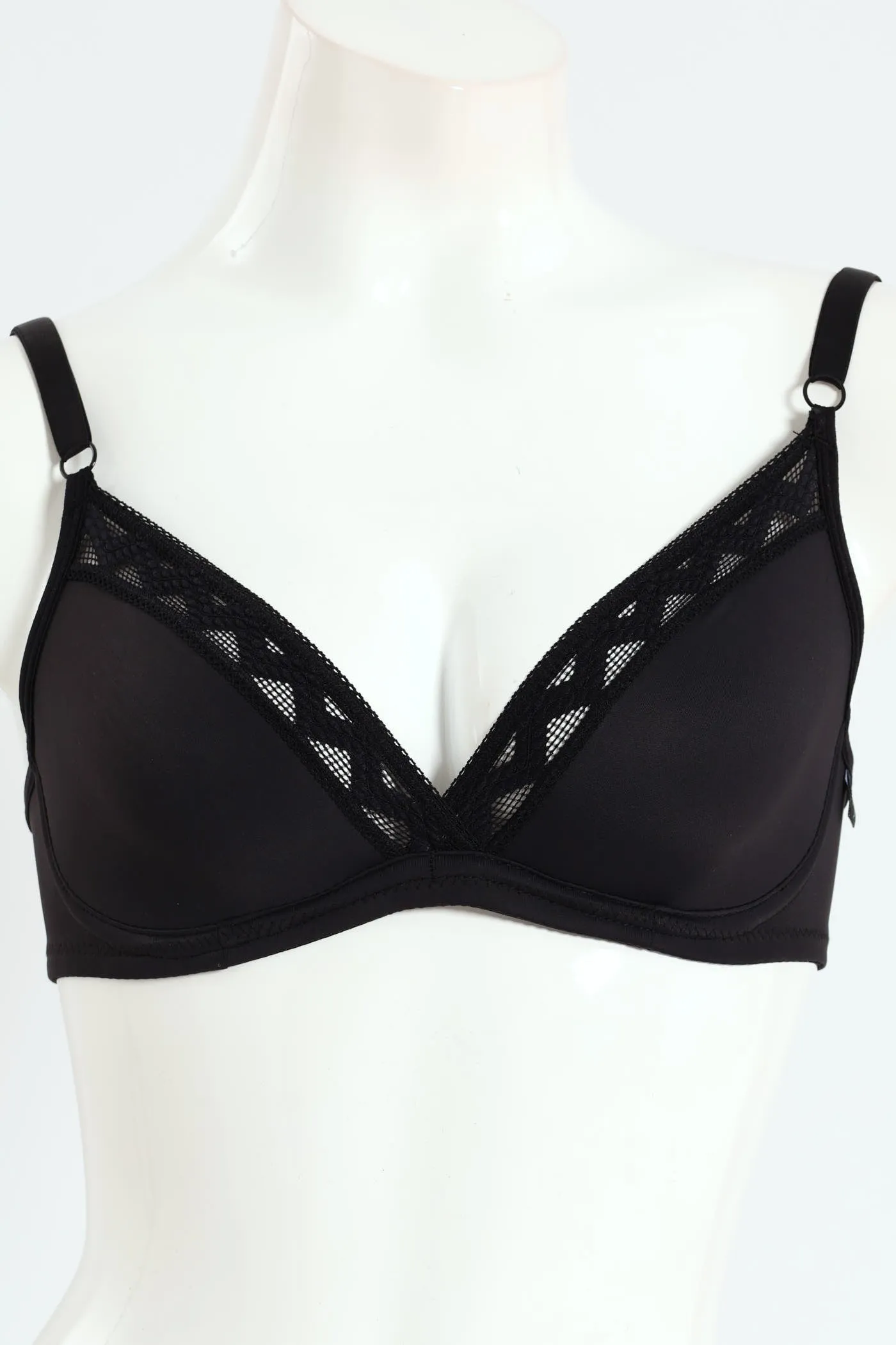Microfibre & Lace Full Figure Underwire Bra - Black sold by Edgars product image thumbnail 2