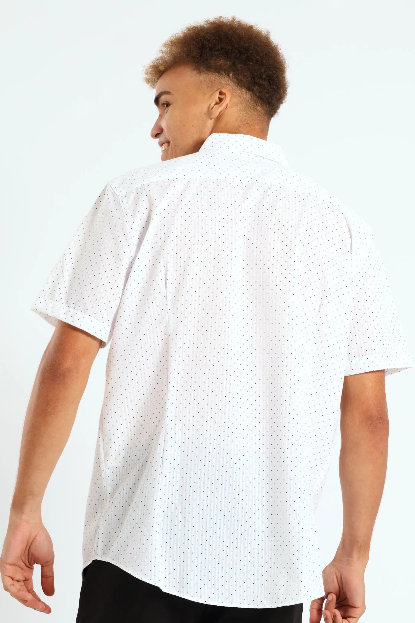Seersucker Spot Shirt - White sold by Edgars product image thumbnail 2