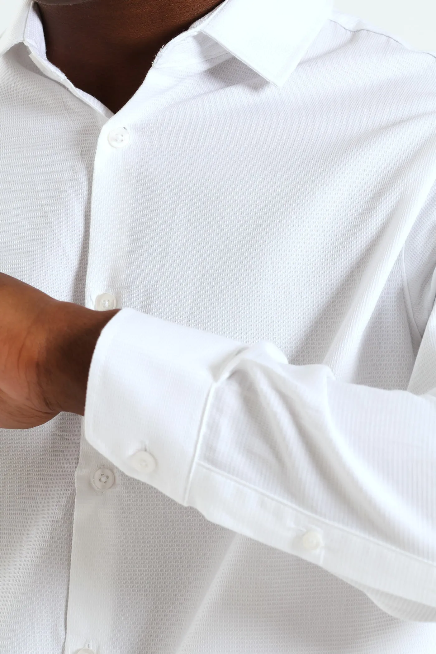 Melange Textured Shirt - White sold by Edgars product image thumbnail 4