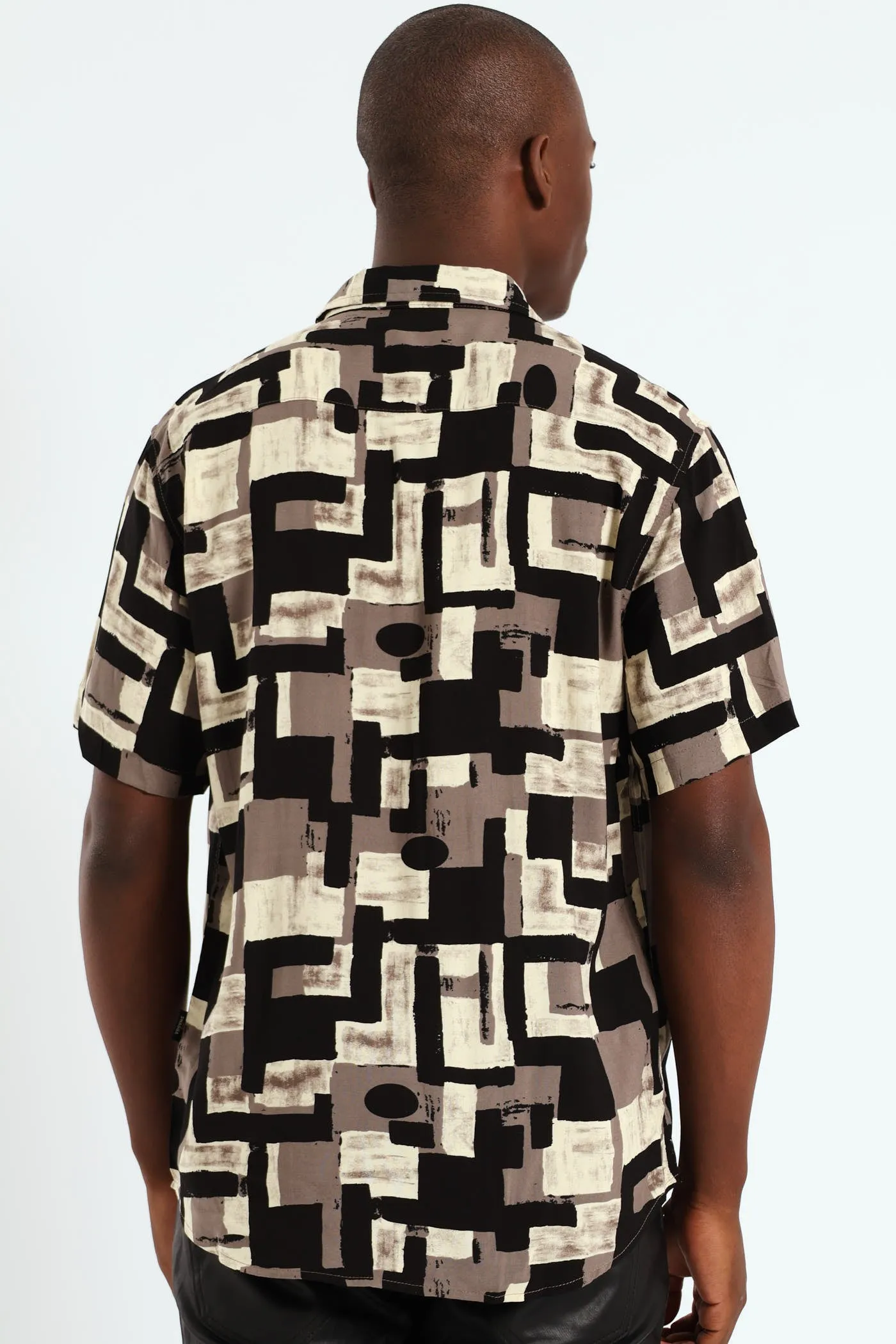 Viscose Geometic Print Shirt - Stone sold by Edgars product image thumbnail 4