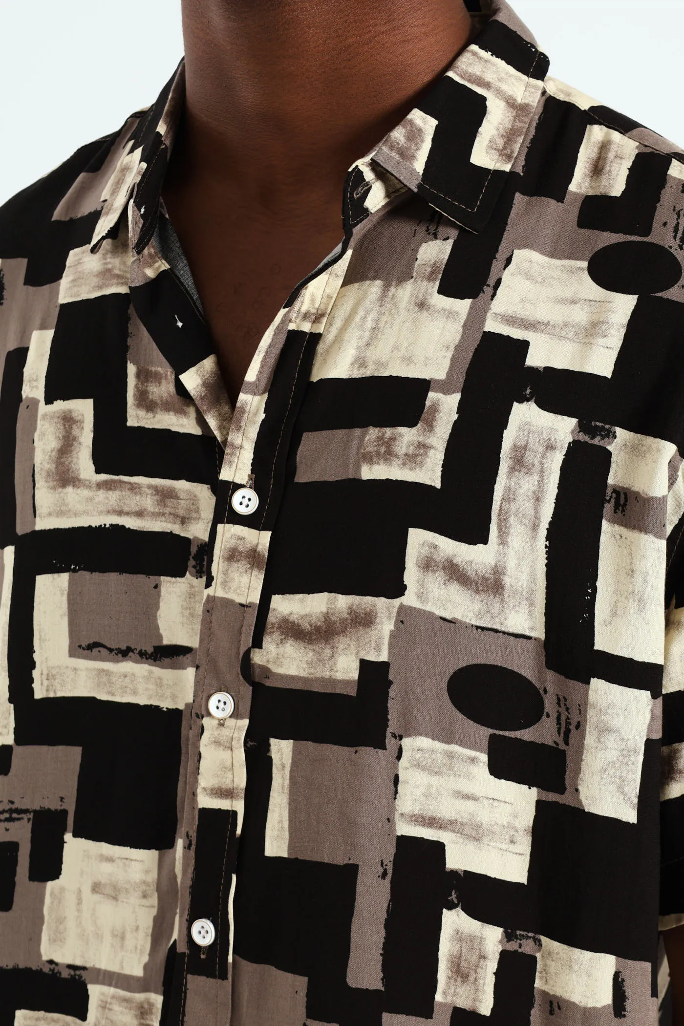Viscose Geometic Print Shirt - Stone sold by Edgars product image thumbnail 2