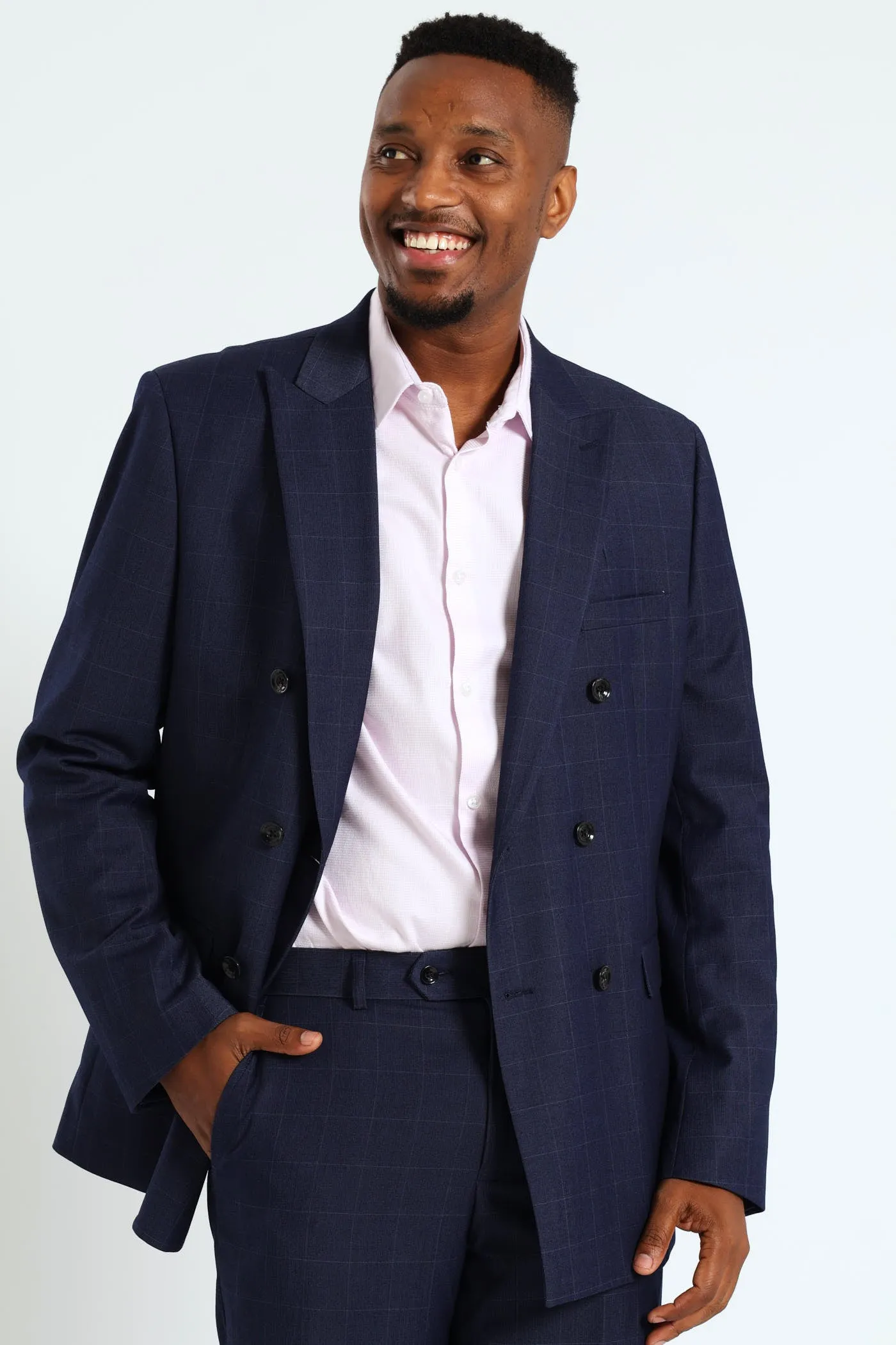 Window Pane Suit Jacket - Navy sold by Edgars product image thumbnail 3
